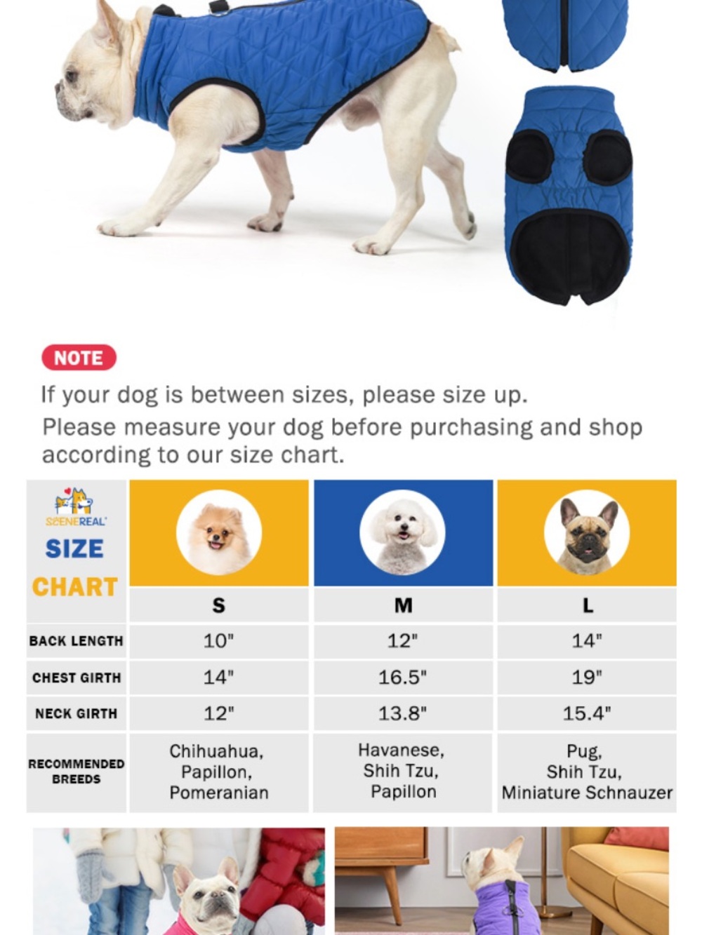 Scene real pet fleece coat new with tags